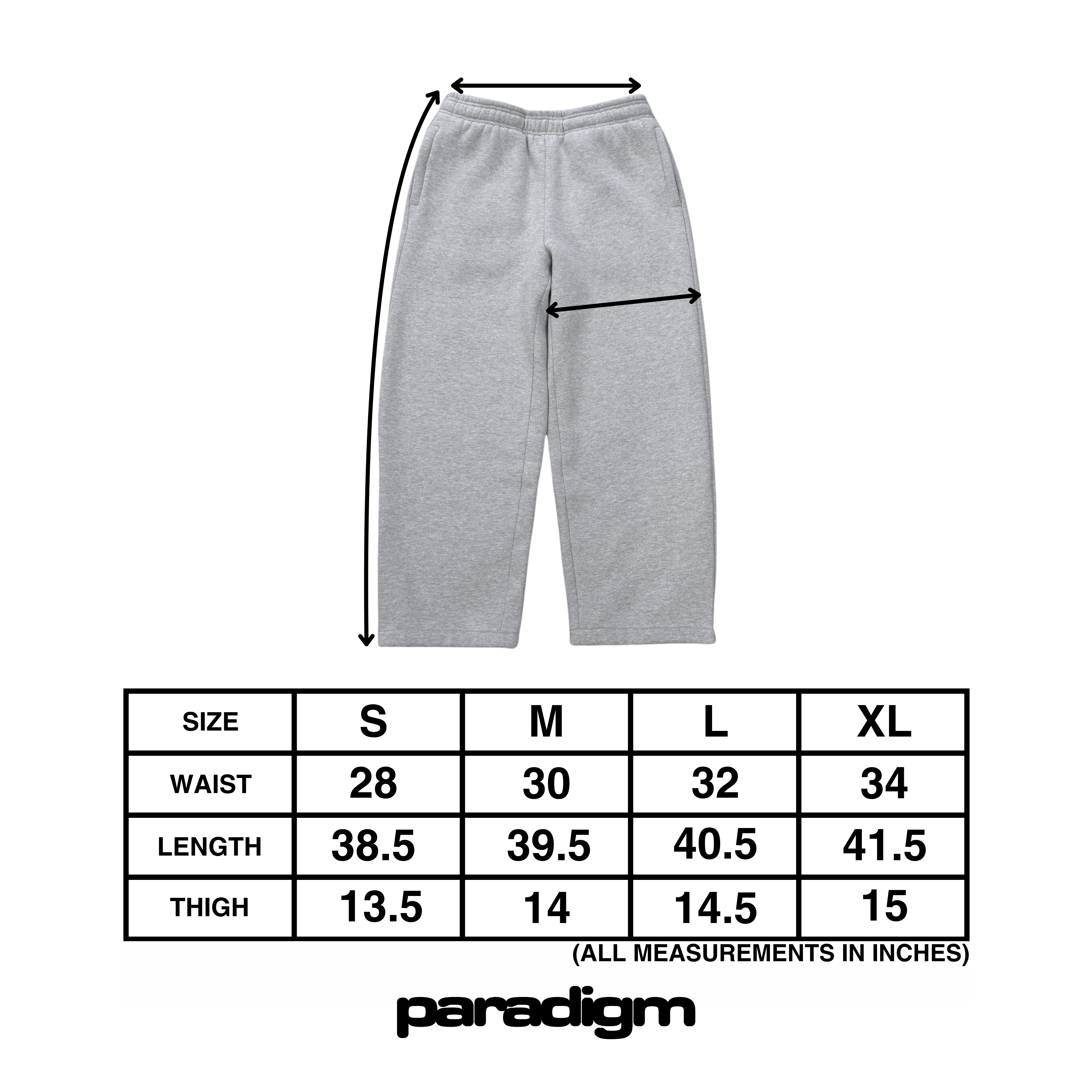 Open Leg Joggers - Grey