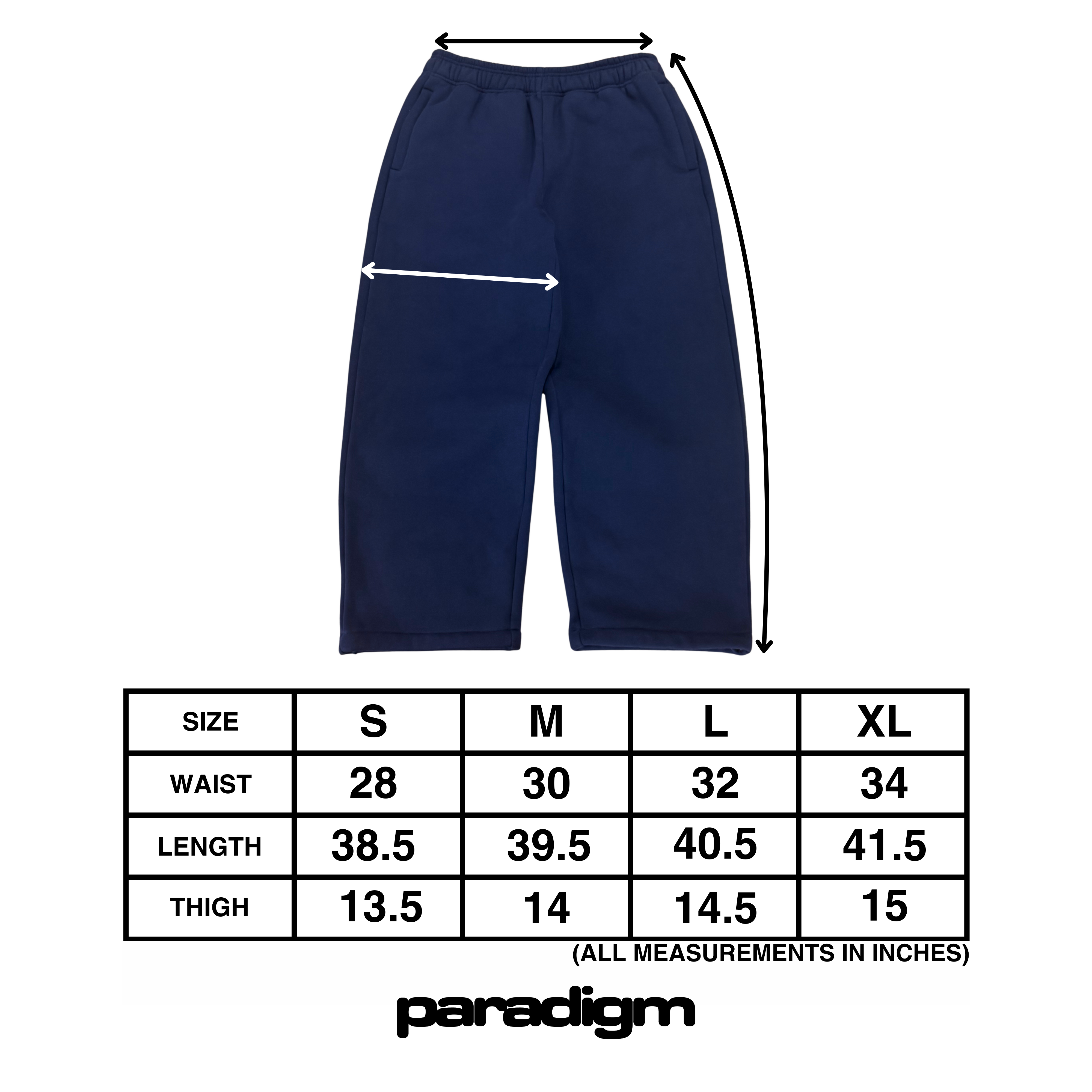 Open Leg Joggers - Navy