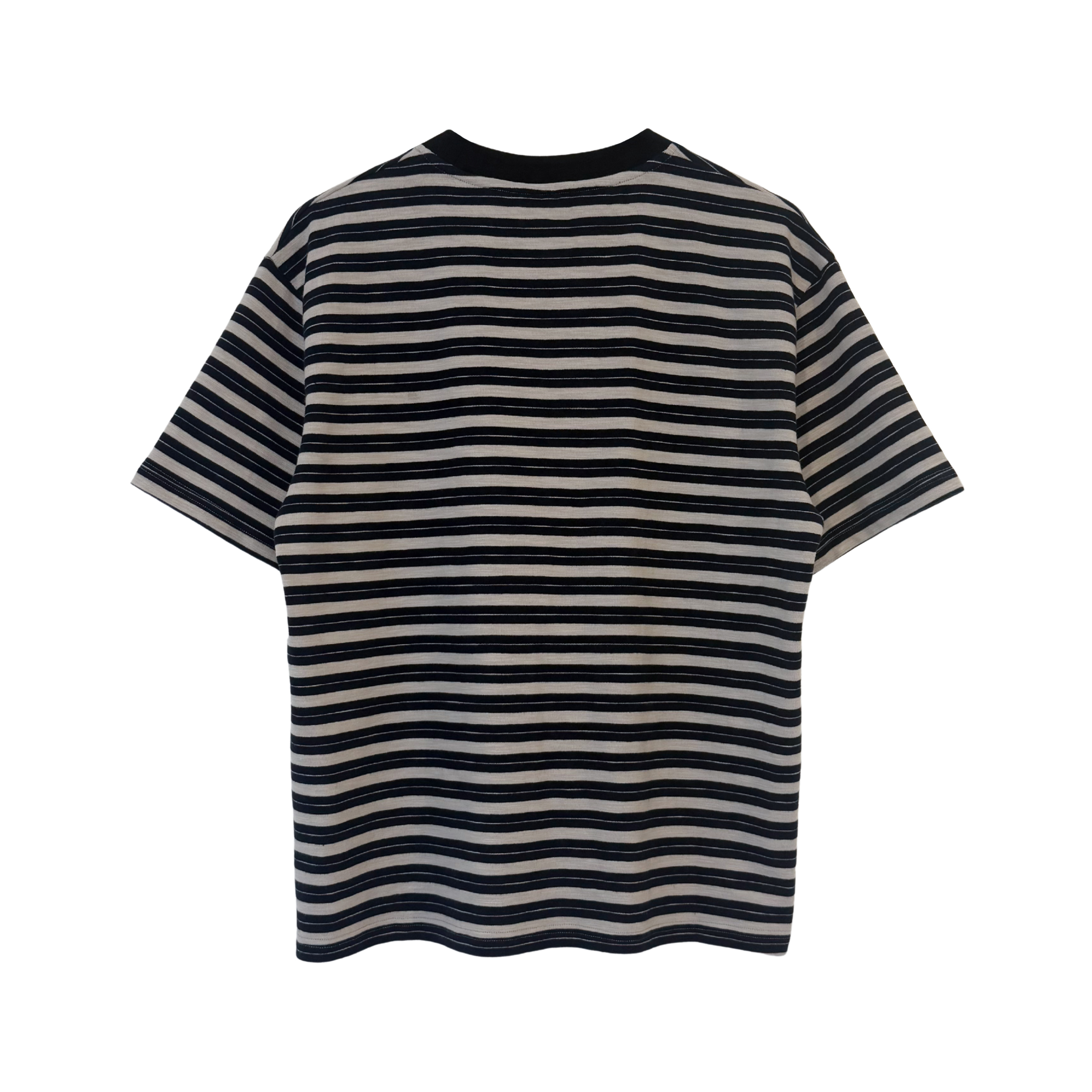 Striped Pocket Tee - Navy/Grey